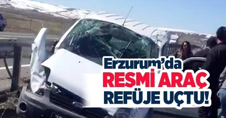 TORTUM YOLUNDA RESMİ ARAÇ REFUJE UÇTU!!!